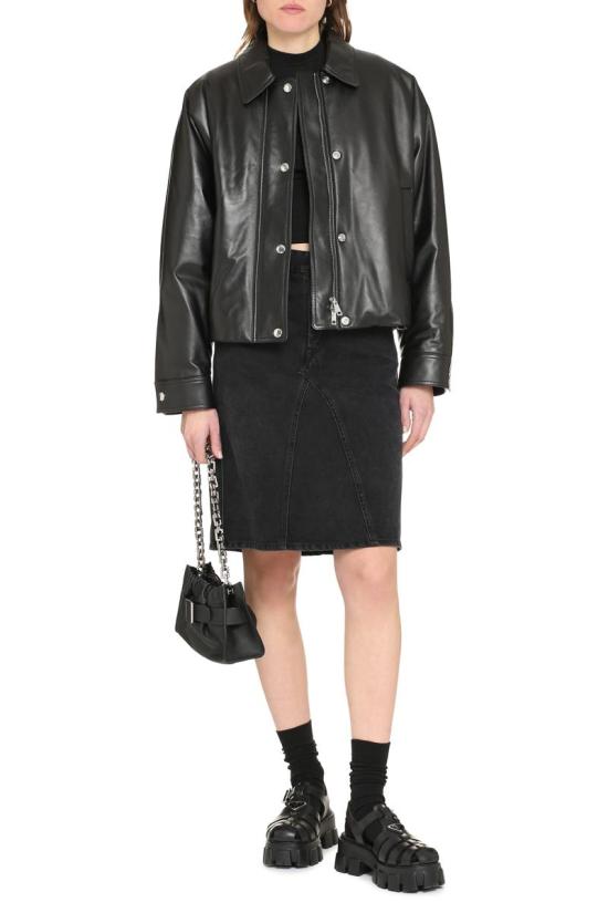  버버리 가죽 자켓 8059653142646 A1189 Black - BURBERRY