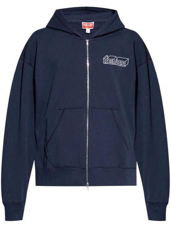  겐조 후드 티셔츠 FE65SW2144MF navy