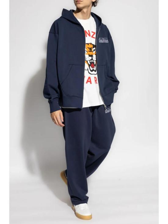  겐조 후드 티셔츠 FE65SW2144MF navy - KENZO