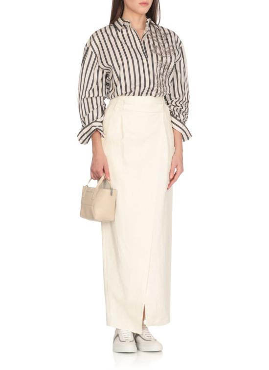 25SS 브루넬로 쿠치넬리 숏 스커트 MH540G3814C600 Beige - BRUNELLO CUCINELLI