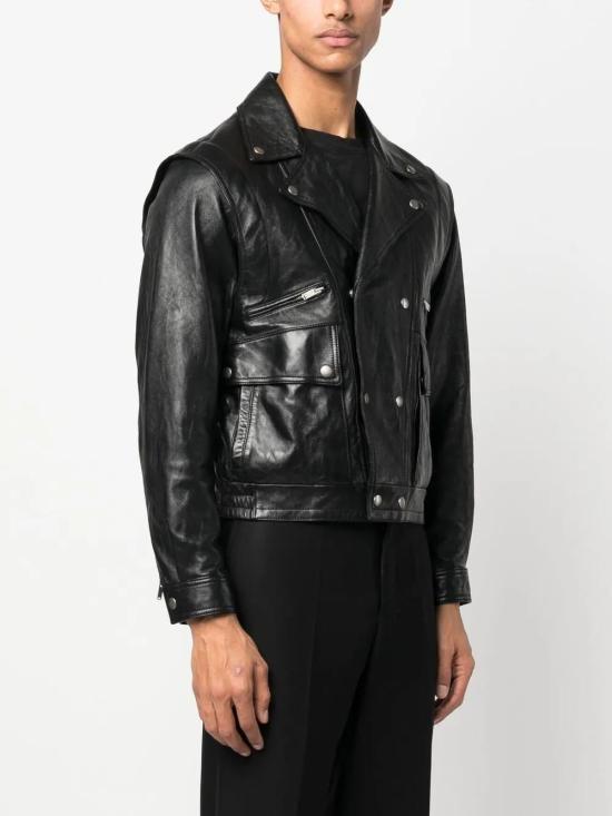  생로랑 바이커 자켓 726659YCFE2 black - SAINT LAURENT
