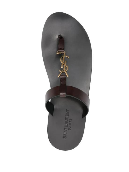  생로랑 뮬/슬리퍼 775806DWETT dark brown - SAINT LAURENT