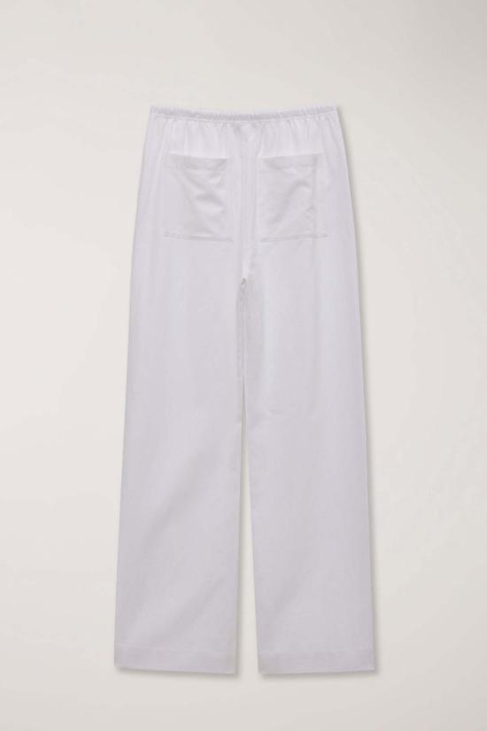  던스트 트레이닝/조거 팬츠 Dunst 리넨 코튼 밴디드  화이트 - DUNST