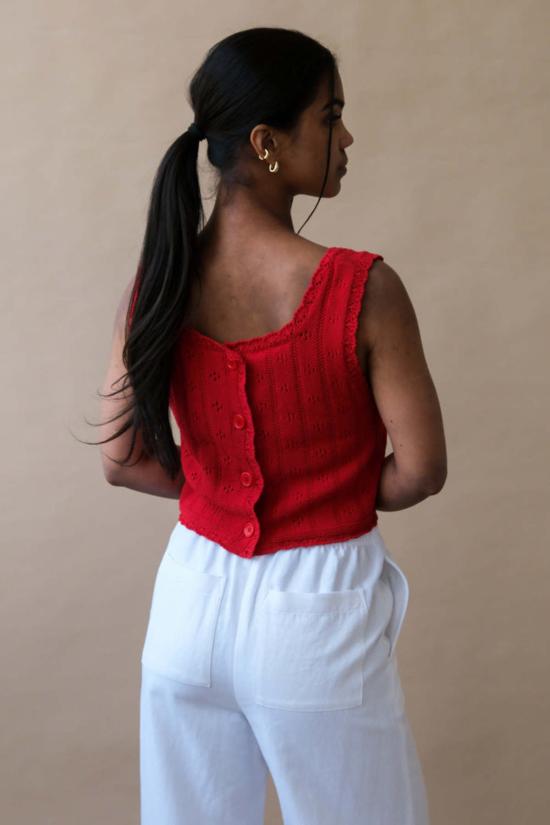  던스트 트레이닝/조거 팬츠 Dunst 리넨 코튼 밴디드  화이트 - DUNST