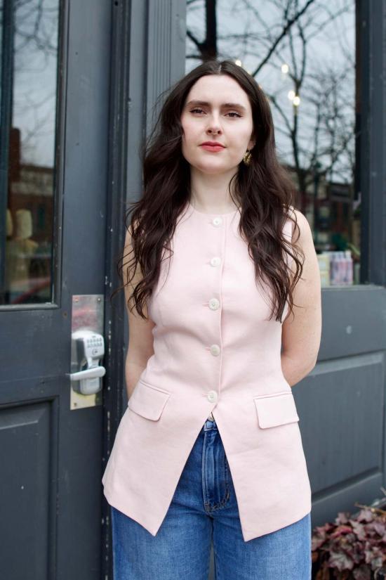  베로니카비어드 베스트 베로니카 비어드 로이스 조끼 핑크 쉘