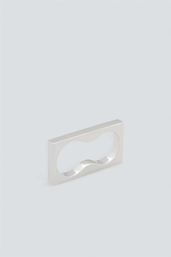  톰우드 반지 실버 스퀘어 더블 링 - TOM WOOD