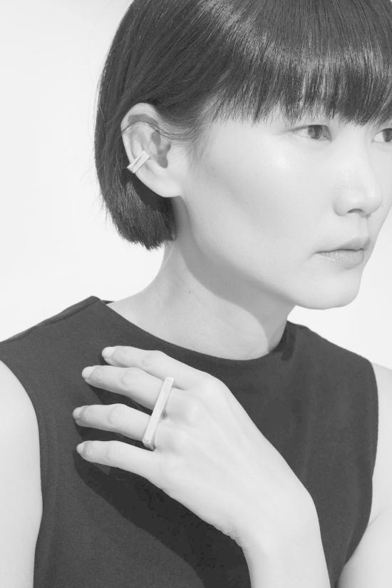  톰우드 반지 실버 스퀘어 더블 링 - TOM WOOD