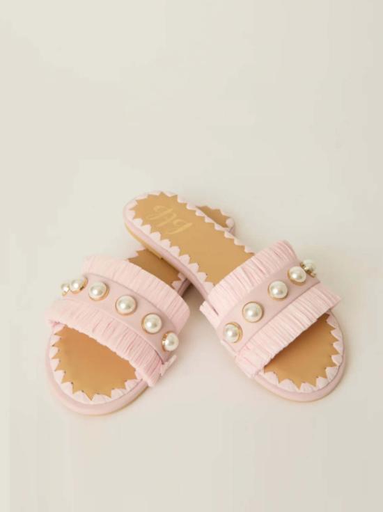  BTB 뮬/슬리퍼 Btb 발렌티나 프린지 슬라이드 페탈