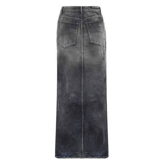  발렌시아가 롱 스커트 744975TNW014974 DIRTY PALE BLUE - BALENCIAGA