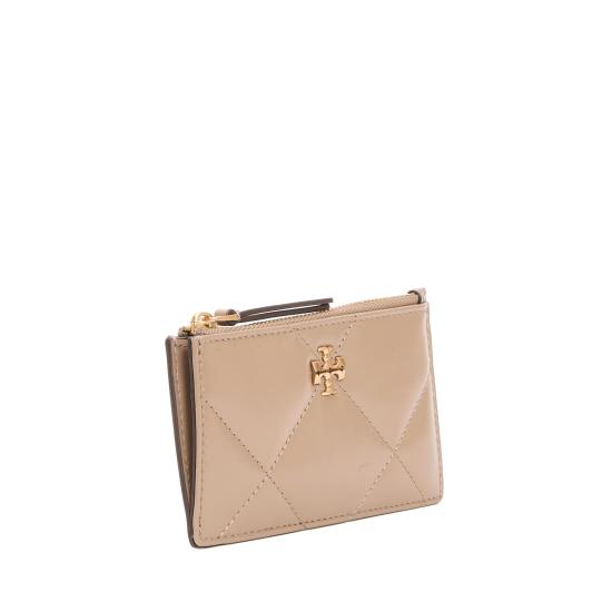 25FW 토리버치 키라 다이아몬드 큉트 집 카드 케이스 158629250 BEIGE - TORY BURCH