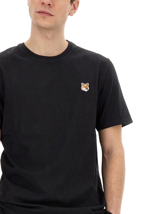  메종키츠네 반팔 티셔츠 LM00104KJ0008 P199 BK DOM - MAISON KITSUNE