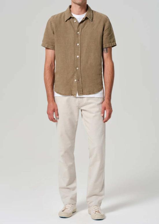  시티즌 오브 휴머니티 데님 팬츠 Citizens Of Humanity Elijah 릴렉스 스트레이트 리넨 진 내추럴 - CITIZEN OF HUMANITY