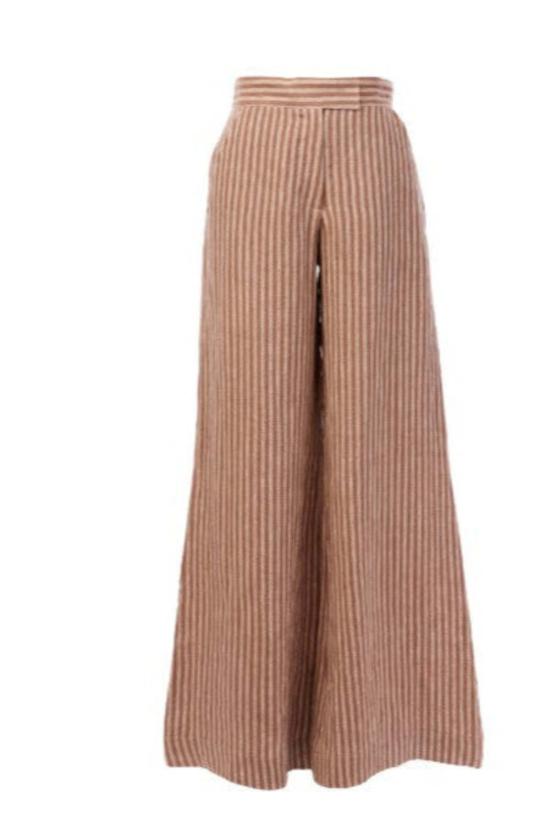  헤브론 크롭 팬츠 카프리 팬츠 초콜릿 스트라이프 - HEVRON