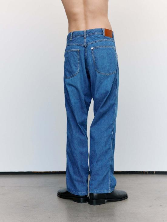  더 레터스 데님 팬츠 레터스 인디고 유즈드 워시드 데님 와이드 워커 팬츠 - THE LETTERS