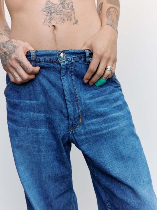  더 레터스 데님 팬츠 레터스 인디고 유즈드 워시드 데님 와이드 워커 팬츠 - THE LETTERS