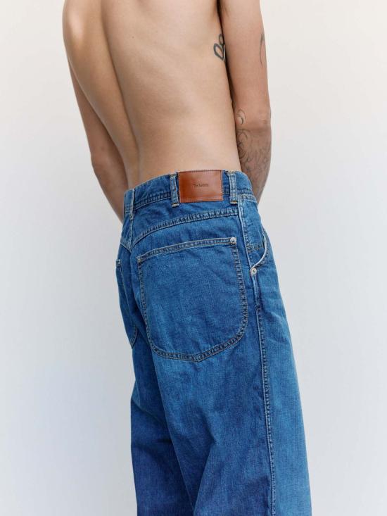  더 레터스 데님 팬츠 레터스 인디고 유즈드 워시드 데님 와이드 워커 팬츠 - THE LETTERS