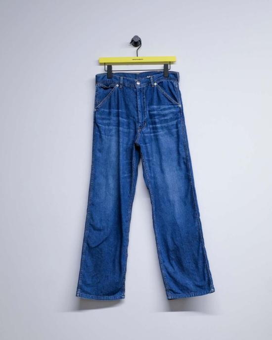  더 레터스 데님 팬츠 레터스 인디고 유즈드 워시드 데님 와이드 워커 팬츠 - THE LETTERS