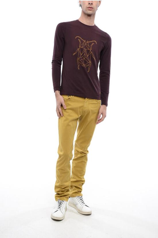  꼬르넬리아니 긴팔 티셔츠 84G486 9825524 040 Burgundy - CORNELIANI