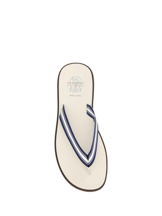 25SS 브루넬로 쿠치넬리 샌들 MZUNAVH328 CJR38 WHITE - BRUNELLO CUCINELLI