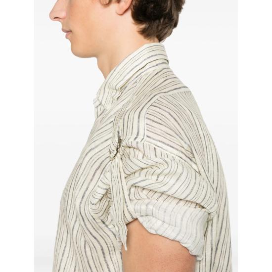 25SS 페데리코 시나 긴팔 셔츠 FCCO SI02 05 STRIP NEUTRALS - FEDERICO CINA