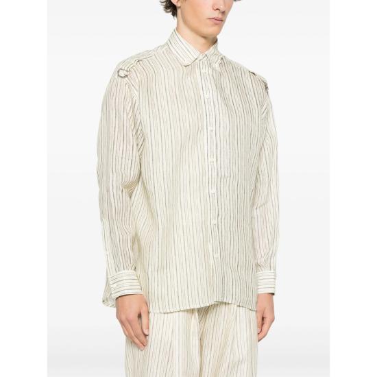 25SS 페데리코 시나 긴팔 셔츠 FCCO SI02 05 STRIP NEUTRALS - FEDERICO CINA