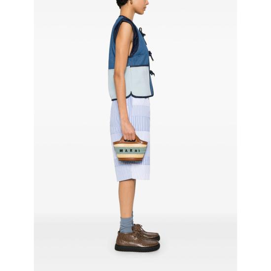 25SS 마르니 토트백 P8273 BMMP0067Q8 ZO907 BROWN BLUE - MARNI