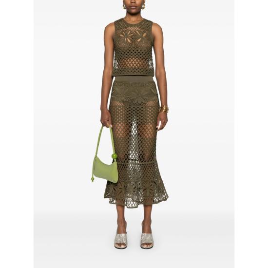 25SS 핑코 롱 스커트 104732 A2FF X26 GREEN - PINKO