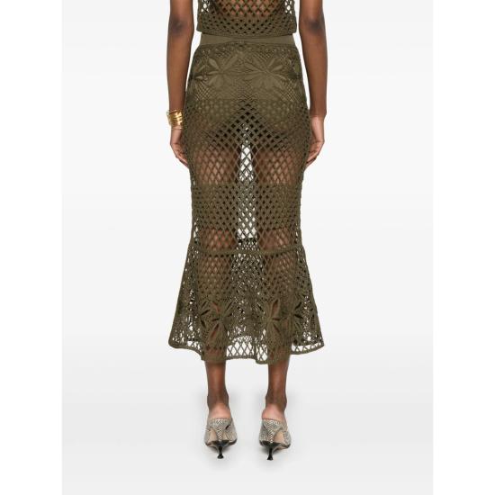 25SS 핑코 롱 스커트 104732 A2FF X26 GREEN - PINKO