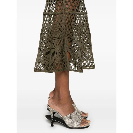 25SS 핑코 롱 스커트 104732 A2FF X26 GREEN - PINKO