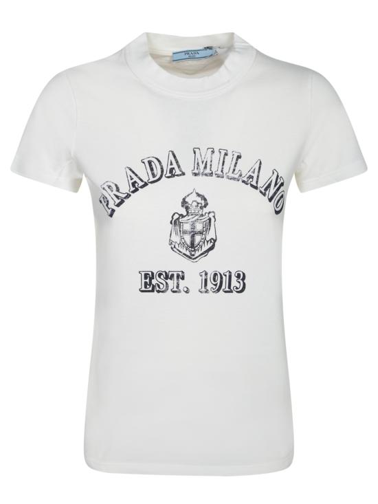 25SS 프라다 반팔 티셔츠 3557B 16XQ F0009 White