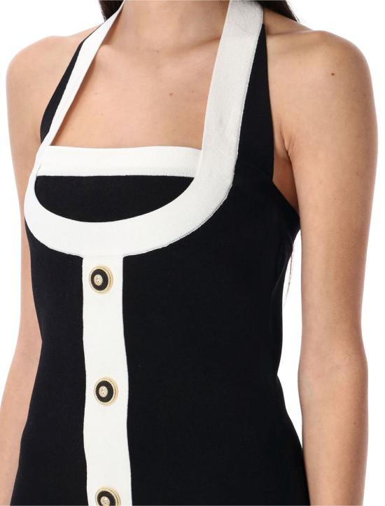 25SS 발망 미디 원피스 25PEF1R2390KH99 EAB Black - BALMAIN