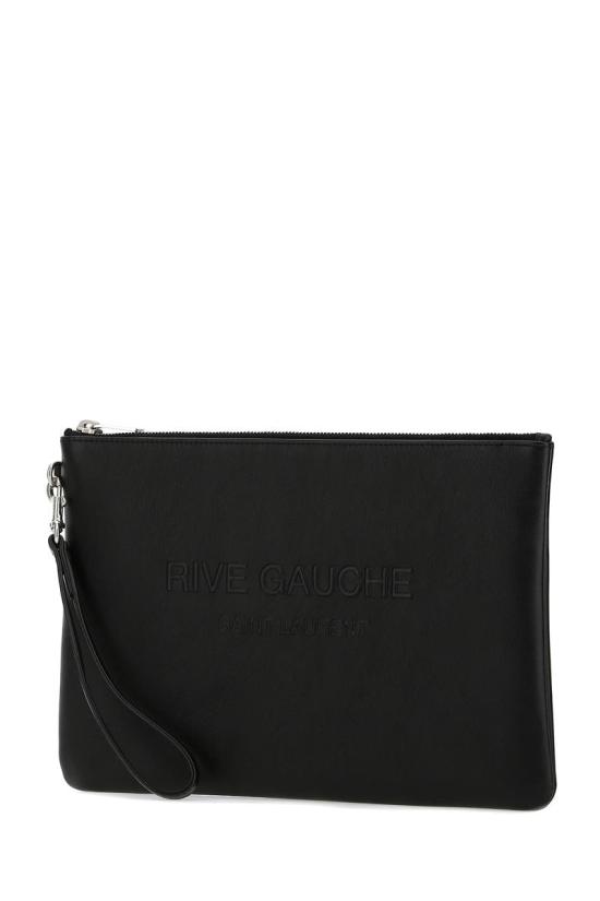  생로랑 카프스킨 리브고쉬 로고 581369CWTFE 1000 - SAINT LAURENT