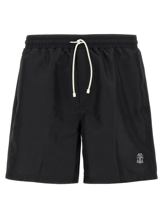 24FW 브루넬로 쿠치넬리 스윔팬츠 MW817043C101 Black