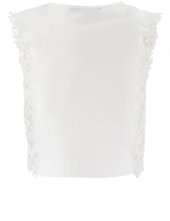 25SS 에르마노 설비노 탑 D464L606OVZ 10601 BRIGHT WHITE OTTICO - ERMANNO SCERVINO