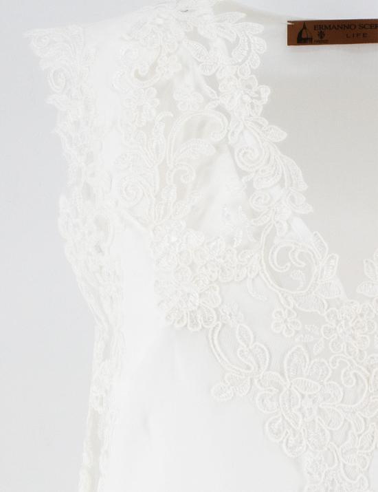 25SS 에르마노 설비노 탑 D464L606OVZ 10601 BRIGHT WHITE OTTICO - ERMANNO SCERVINO