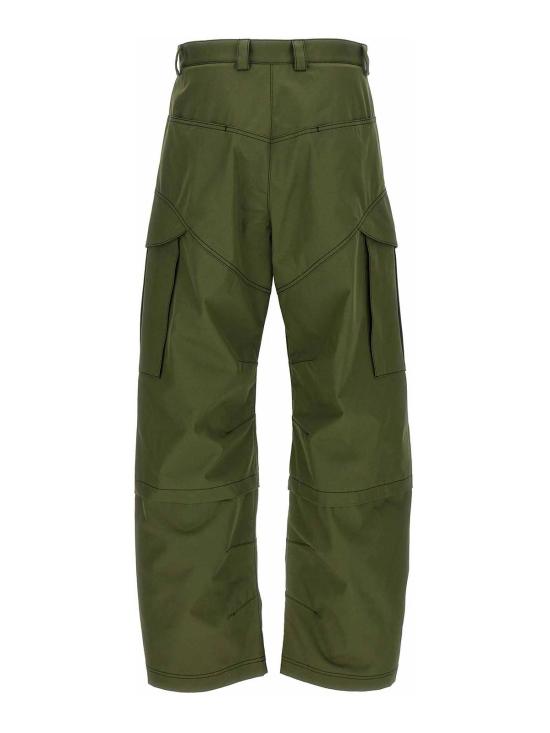 26SS 오프화이트 스트레이트 팬츠 OMCF042F24FAB0015810 Green - OFF WHITE