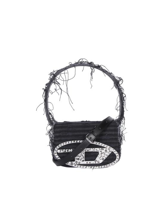 25SS 디젤 1DR-아이코닉 숄더백 캔버스 앤 레더 X08396 P6319 T8013 Black