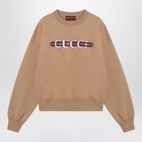  구찌 로고 프린팅 스웨트셔츠  789582XJG60 Beige