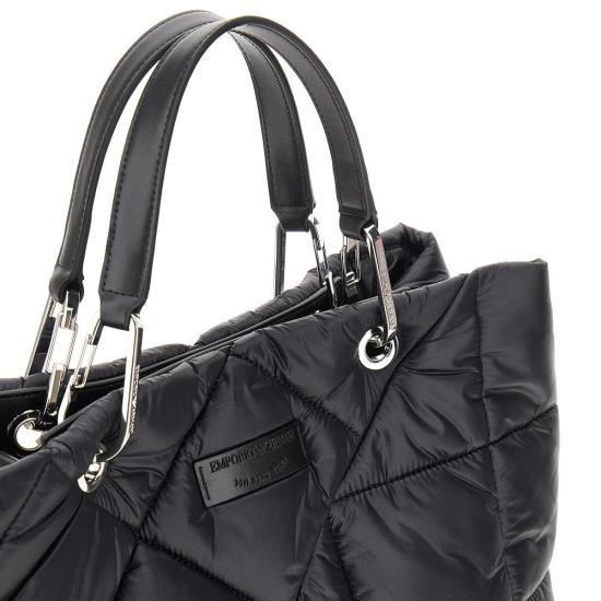  엠포리오 아르마니 가방 EMPORIO ARMANI ASV 나일론 미디엄 MyEA 백 여성 블랙 - EMPORIO ARMANI