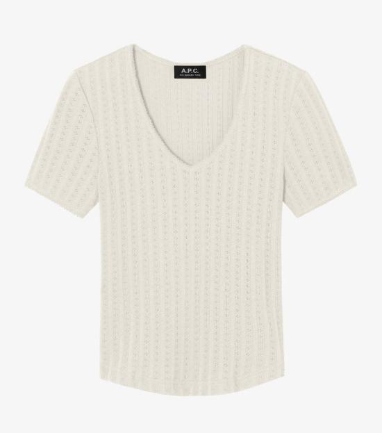 25SS 아페쎄 반팔 티셔츠 COHGYF26491AAD ECRU DOM