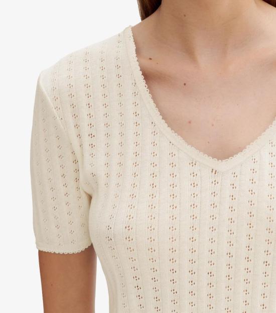 25SS 아페쎄 반팔 티셔츠 COHGYF26491AAD ECRU DOM - A.P.C.