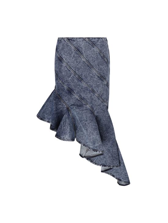 25SS 알라이아 미디 스커트 AA9J2283T535A 524 BLEU NEIGE