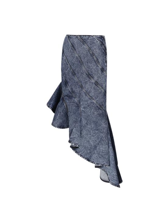 25SS 알라이아 미디 스커트 AA9J2283T535A 524 BLEU NEIGE - ALAIA