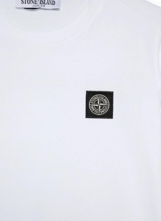 25SS [키즈] 스톤 아일랜드 폴로 셔츠 K1S162100002 S0047V0001 White - STONE ISLAND