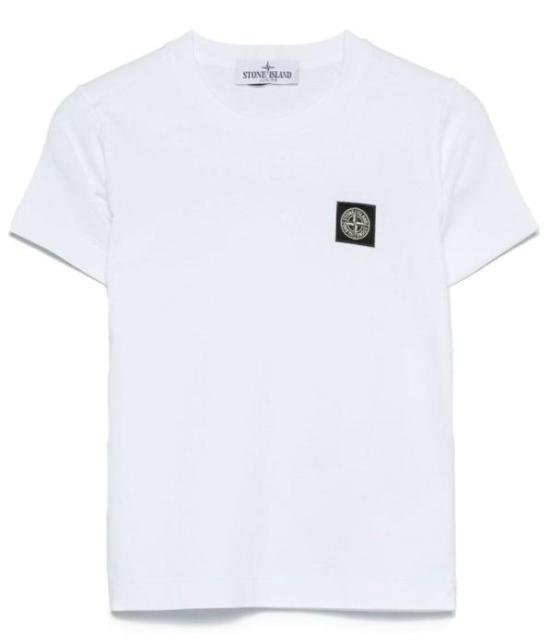 25SS [키즈] 스톤 아일랜드 폴로 셔츠 K1S162100002 S0047V0001 White - STONE ISLAND