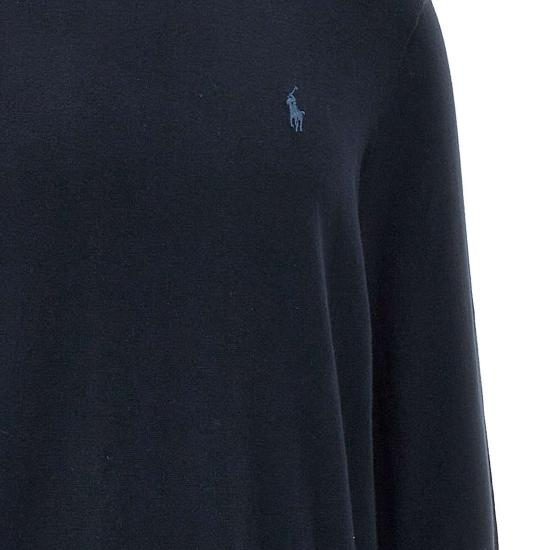 25SS 폴로 랄프로렌 포니 로고 자수 피마 코튼 스웨터 710684957 001 Blue - POLO RALPH LAUREN