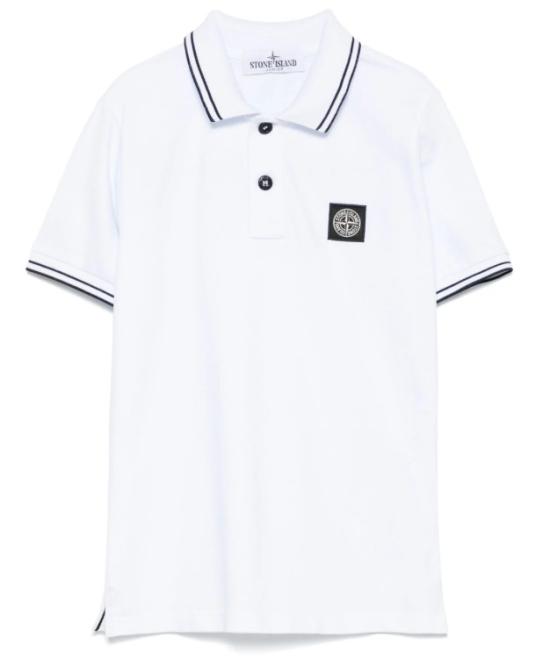25SS [키즈] 스톤 아일랜드 폴로 셔츠 K1S162200001 S0018V1001 White