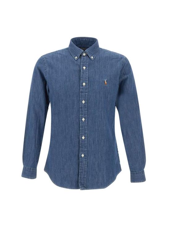25SS 폴로 랄프로렌  포니로고 자수 데님 셔츠  710792043 001 Blue - POLO RALPH LAUREN
