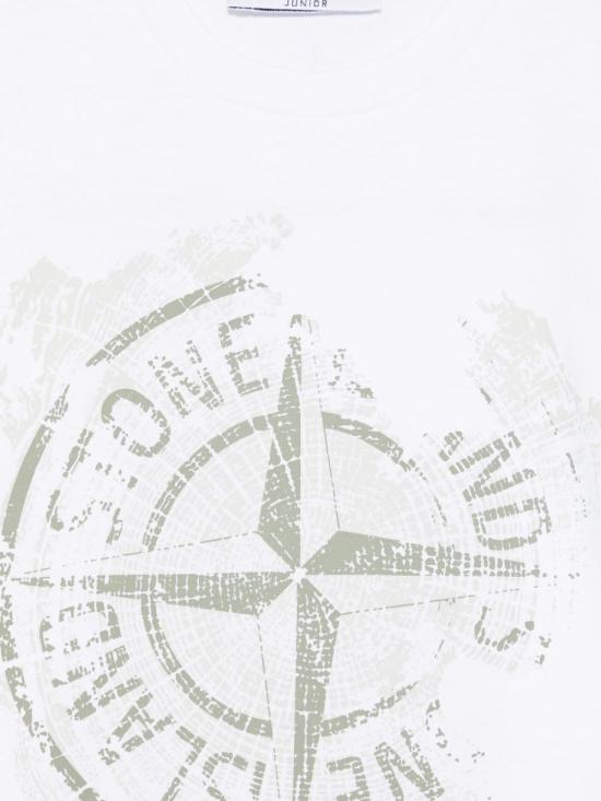 25SS [키즈] 스톤 아일랜드 티셔츠 K1S162100010 S0128V0001 White - STONE ISLAND