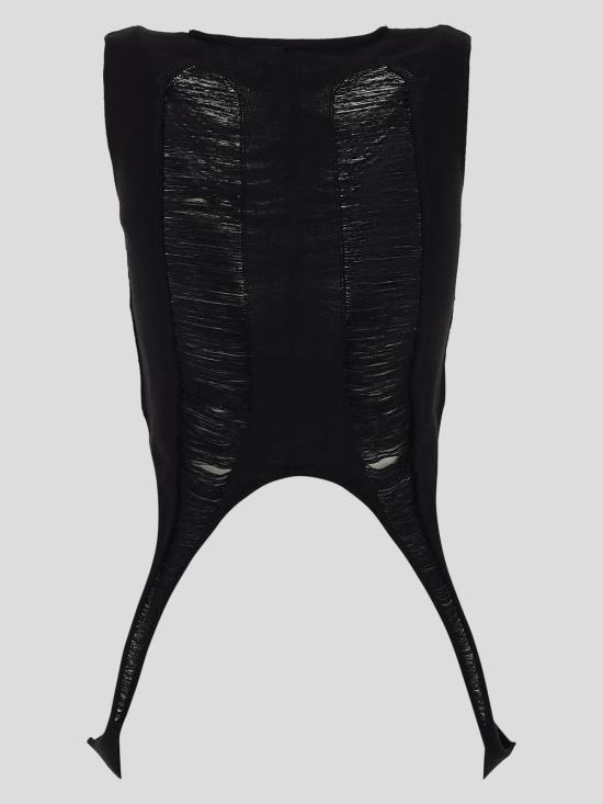 25SS 릭 오웬스 후드 티셔츠 RO01E7615 KGRIDM09 Black - RICK OWENS